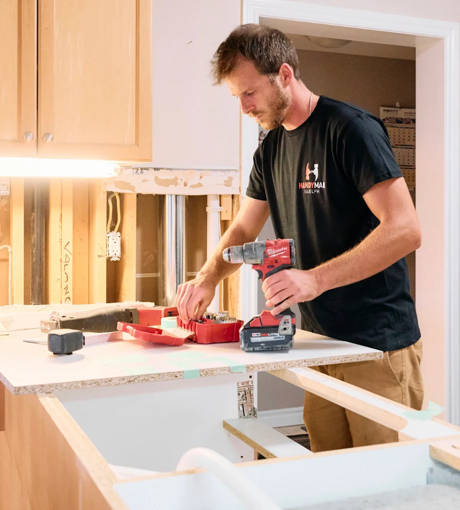 Jake working in a kitchen